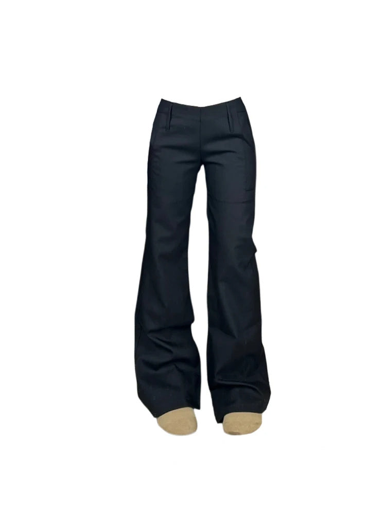 Low Waist Flared Dress Pants